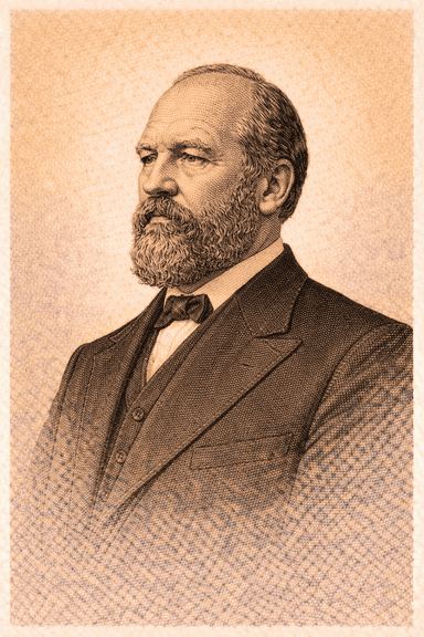 Portrait of James A Garfield