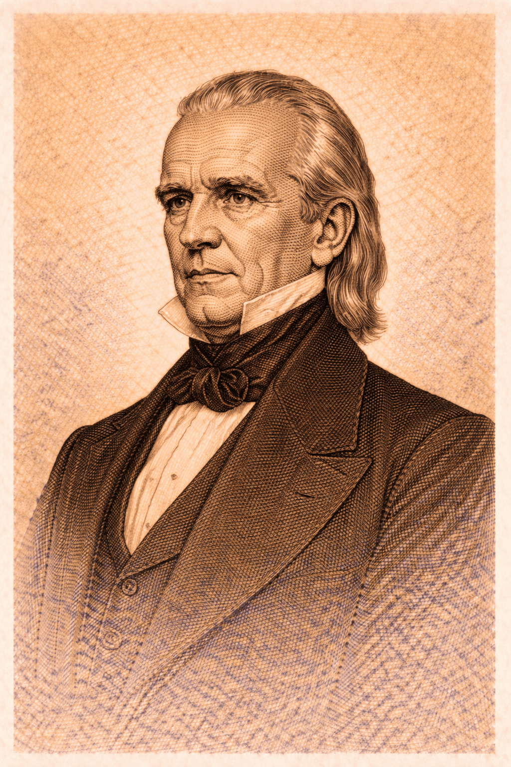 Portrait of James K Polk