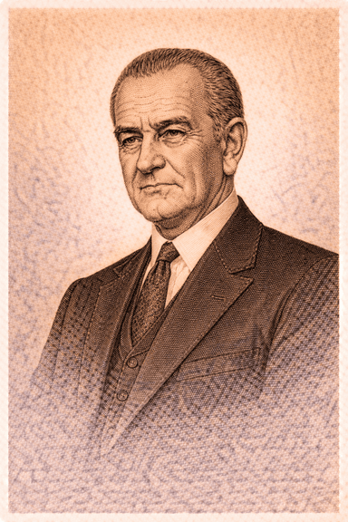 Portrait of Lyndon B Johnson