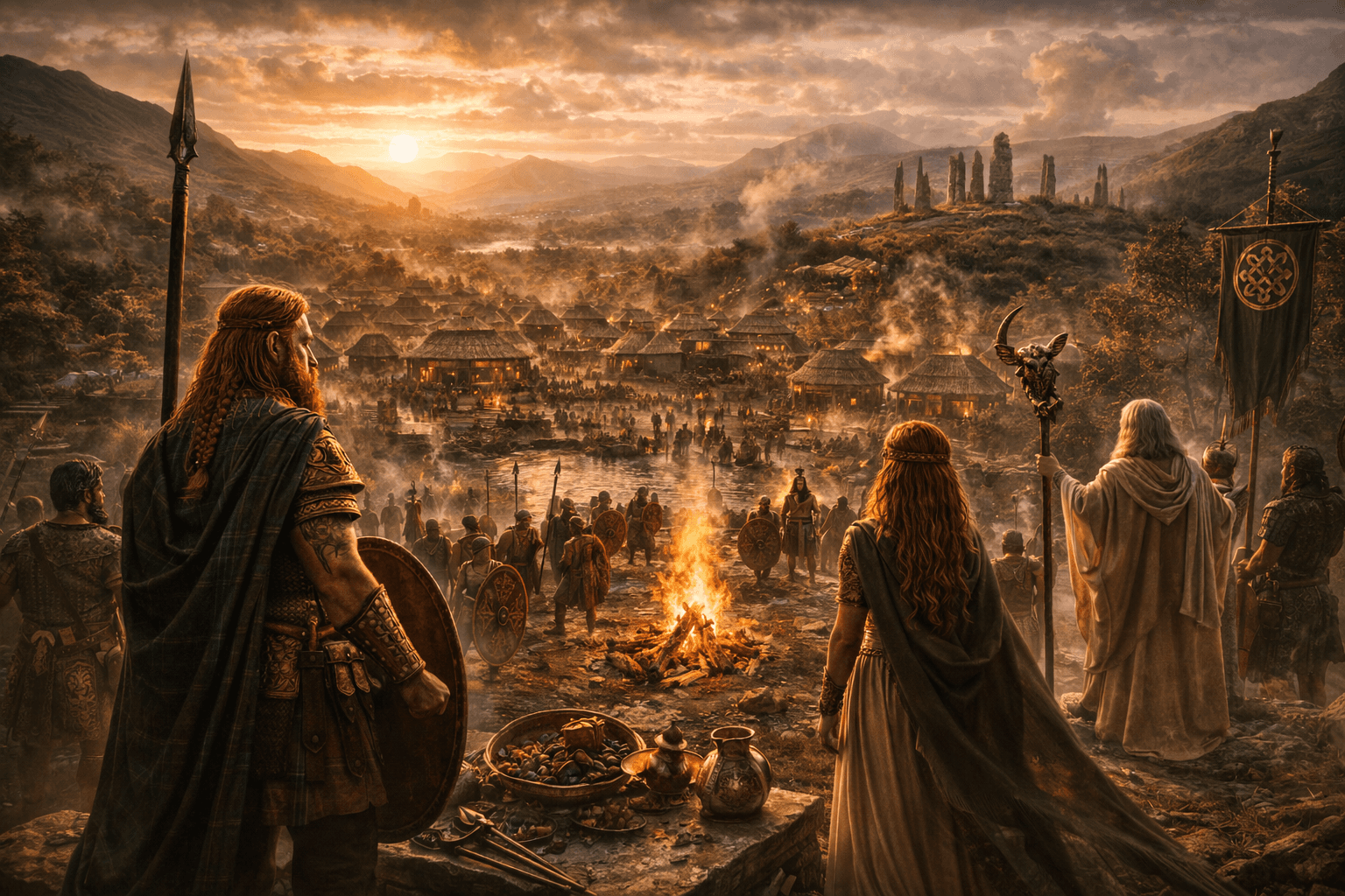 Celtic warriors gather.